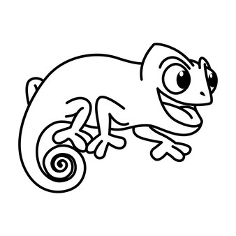 Page chameleon doodle images