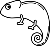 Chameleon coloring pages free coloring pages