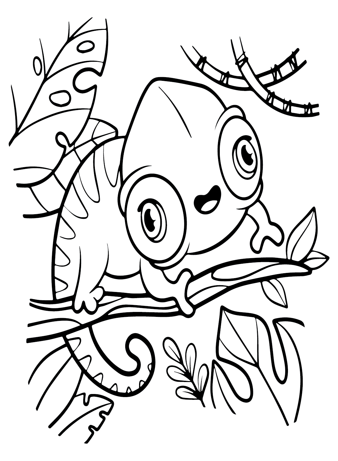 Pin on chameleon coloring pages