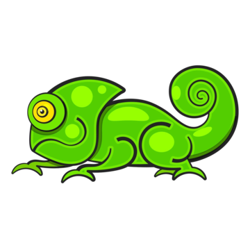 Colorful chameleon vector art png images free download on