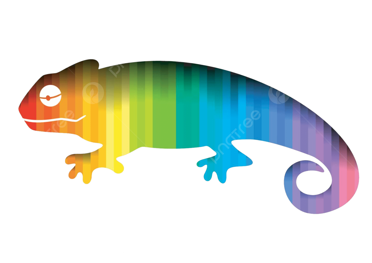 Colorful chameleon vector art png images free download on