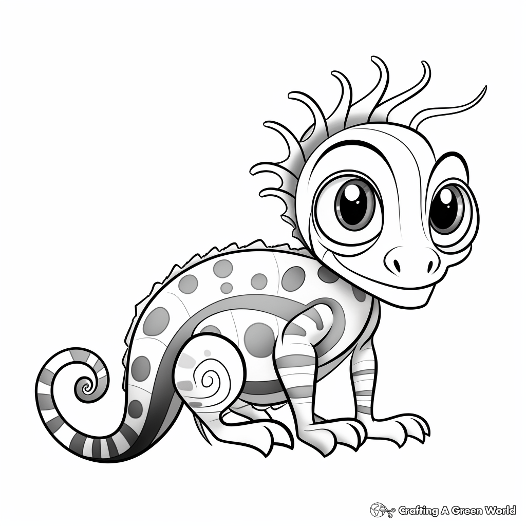 Chameleon coloring pages