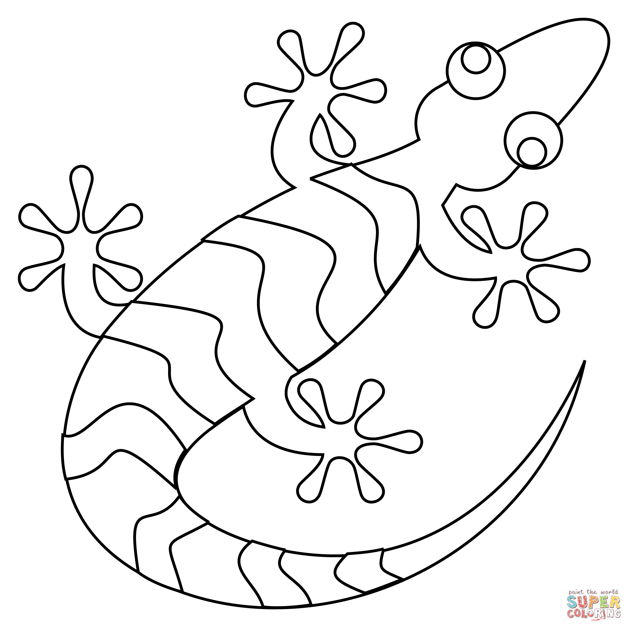 Lizard coloring page free printable coloring pages