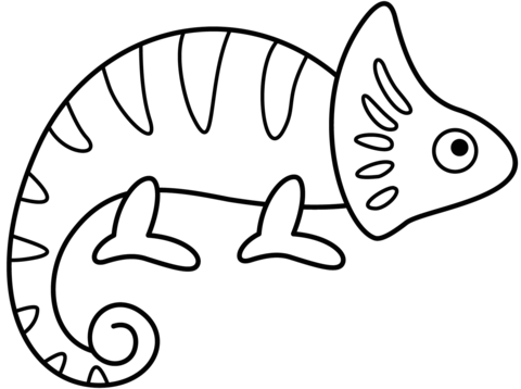 Chameleon coloring page free printable coloring pages