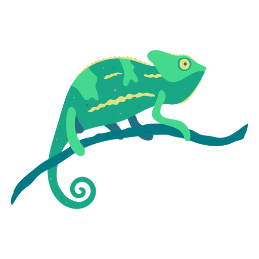 Green chameleon animal nature png svg design for t