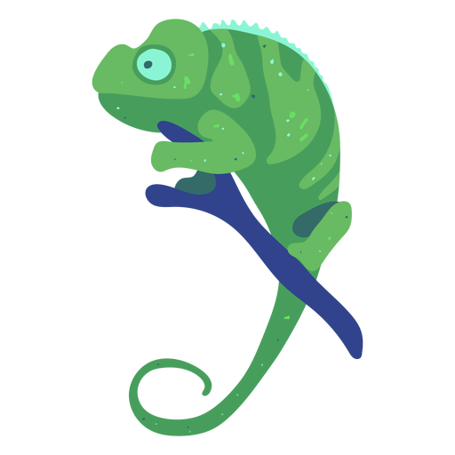 Green chameleon animal png svg design for t