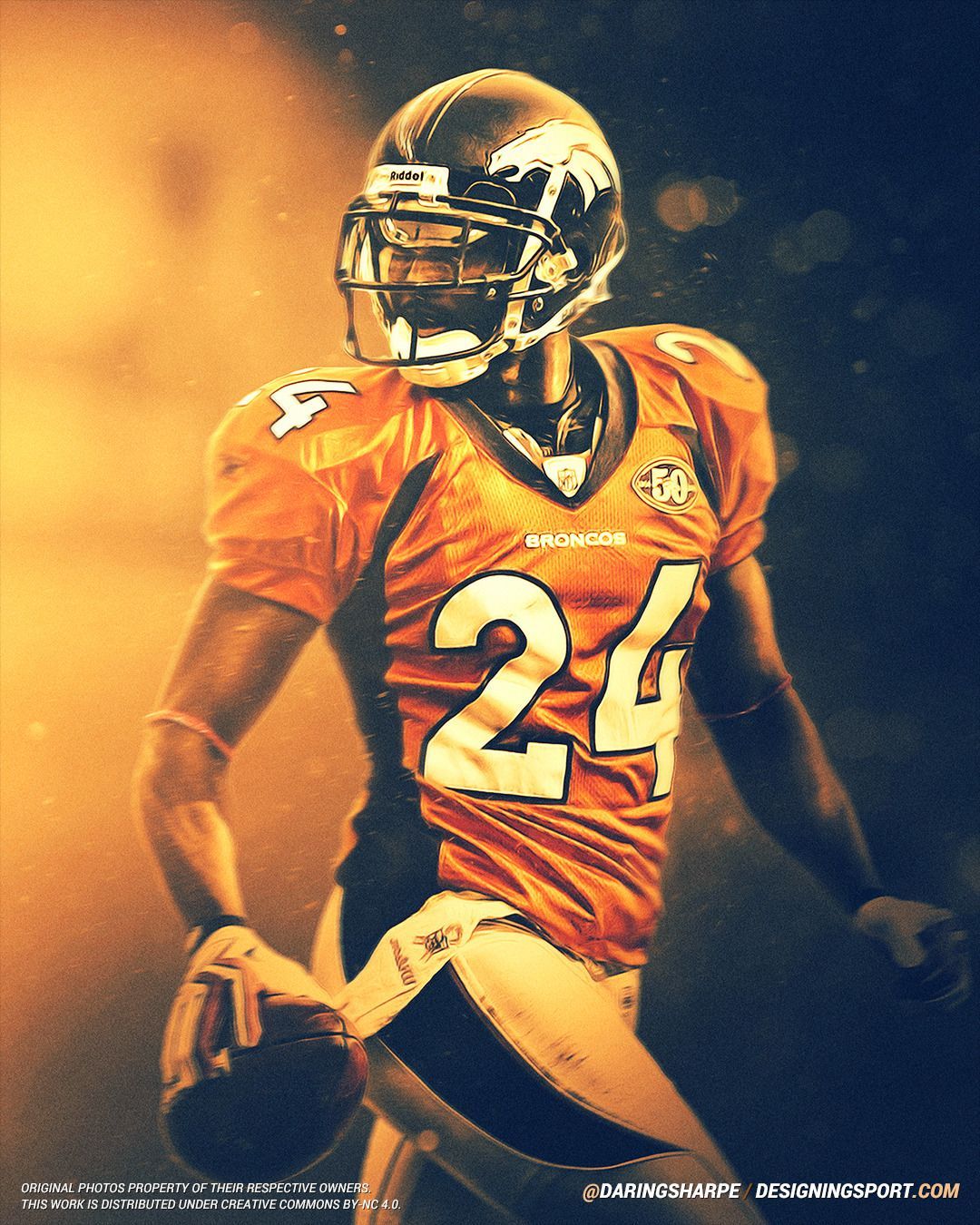 Champ bailey denver broncos canvsposter for fans poster canvas in denver broncos broncos denver broncos logo