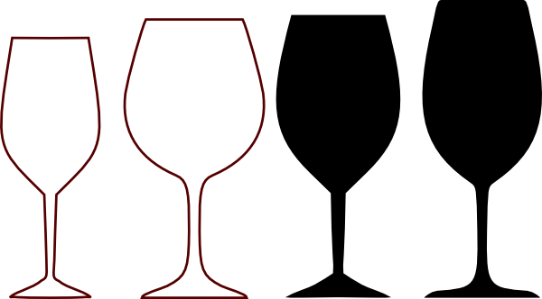 Wine glass clipart wine glasses silhouette clip art