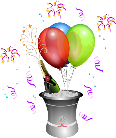 Champagne celebration clip art image