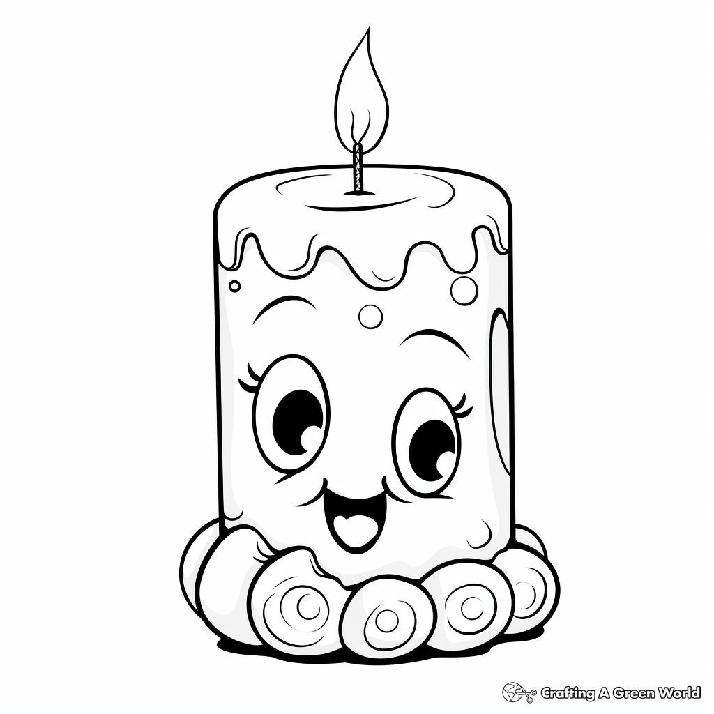 Candle coloring pages