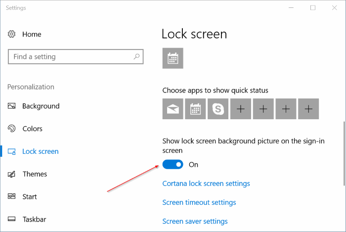 Automatically change lock screen background picture in windows