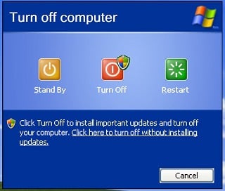 Windows xp shutdown and logoff menus for modern windows