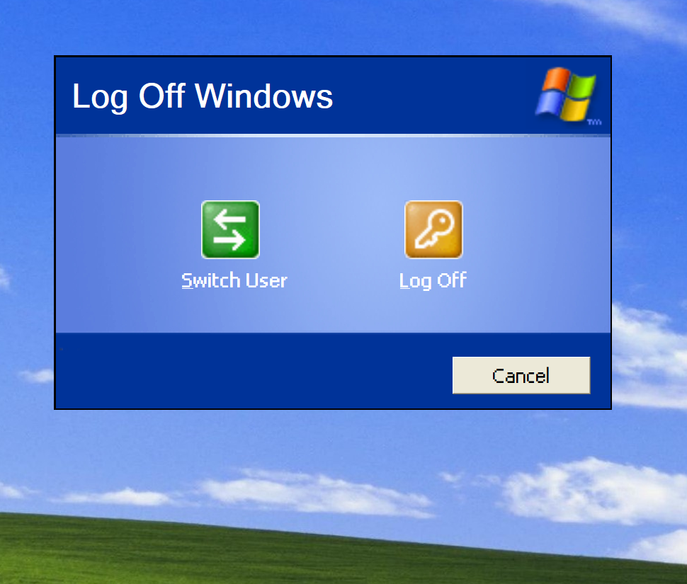 Windows xp shutdown dialog on windows