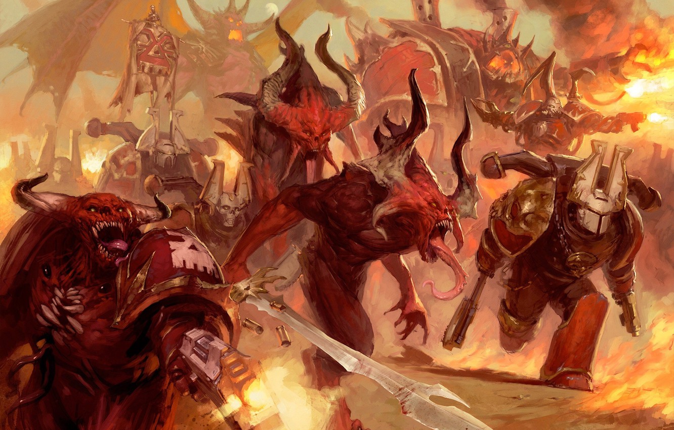 Wallpaper chaos warhammer chaos warhammer k khorne berserker khorne demons images for desktop section ñððñðññððºð