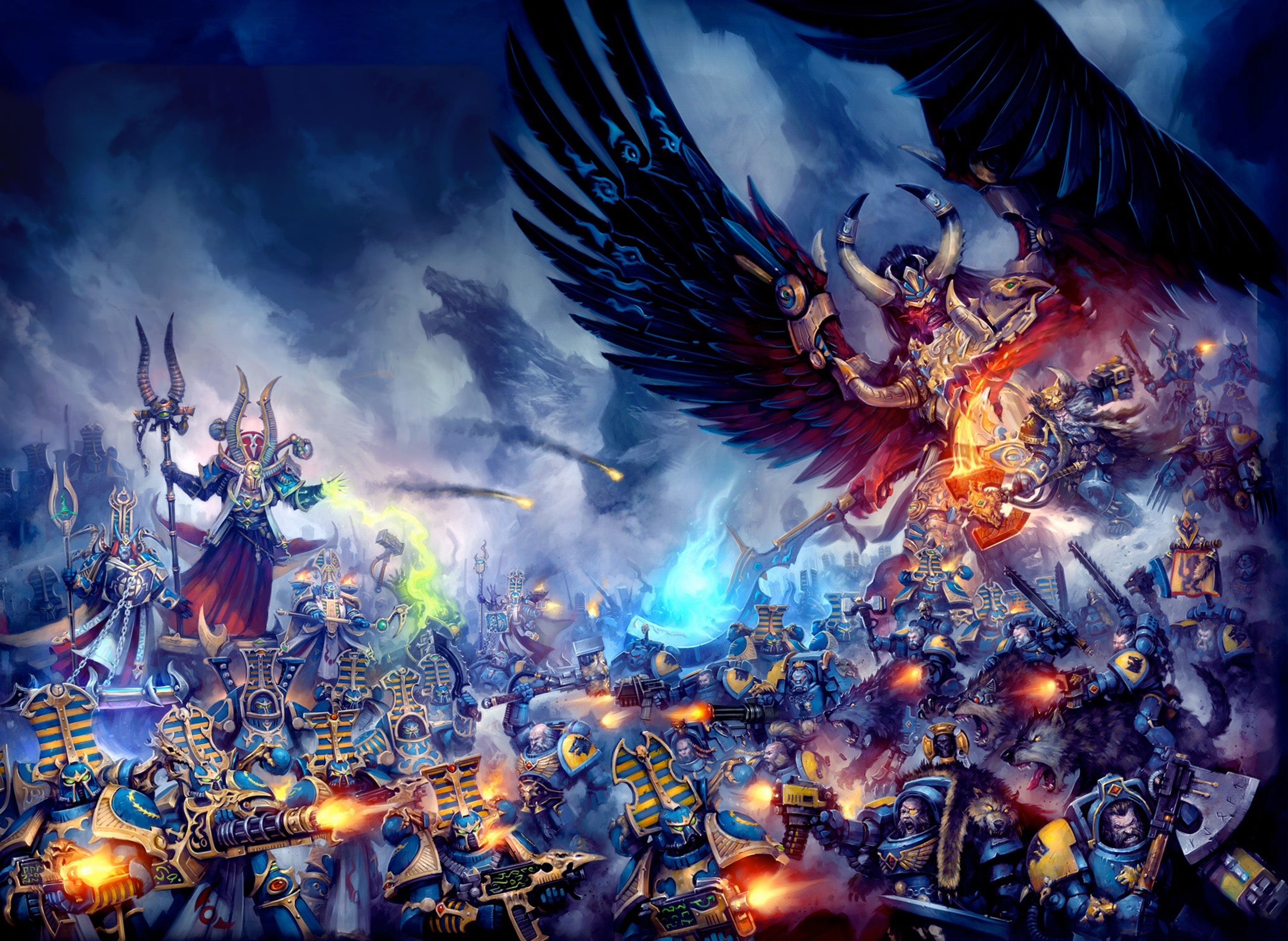 Demon space wolves chaos space marines warhammer magnus the red primarch thousand sons k wallpaper hdwallpaâ warhammer warhammer k thousand sons