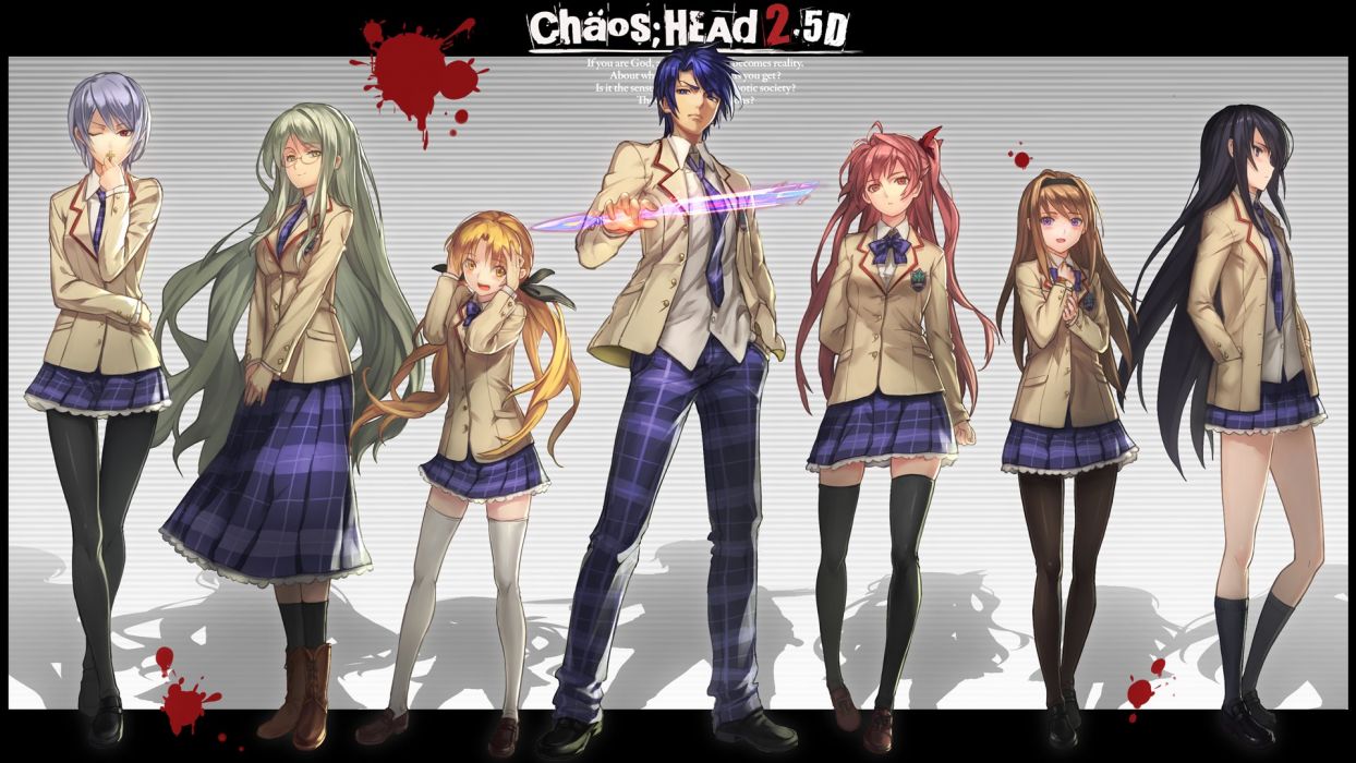 Chaos head anime girl lovely wallpaper x