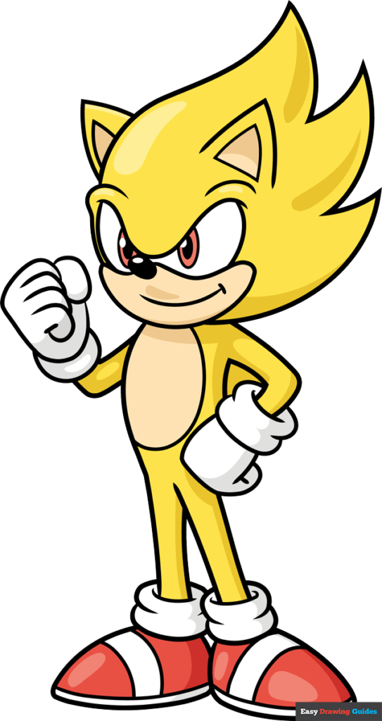 How to draw super sonic