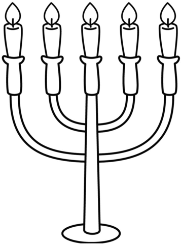 Menorah coloring page free printable coloring pages