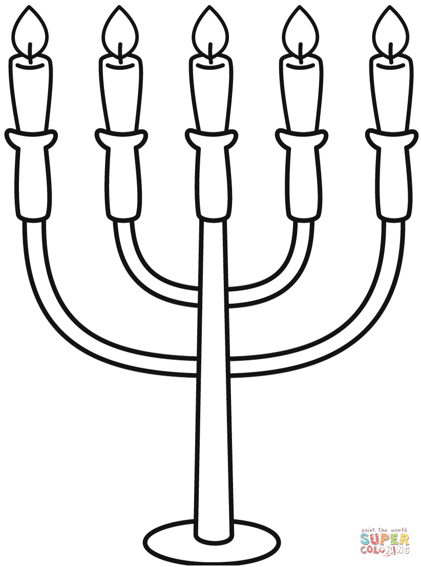 Menorah coloring page free printable coloring pages