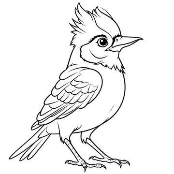 Premium vector blue jay coloring pages vector animals