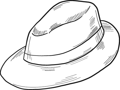 Hat coloring page free printable coloring pages