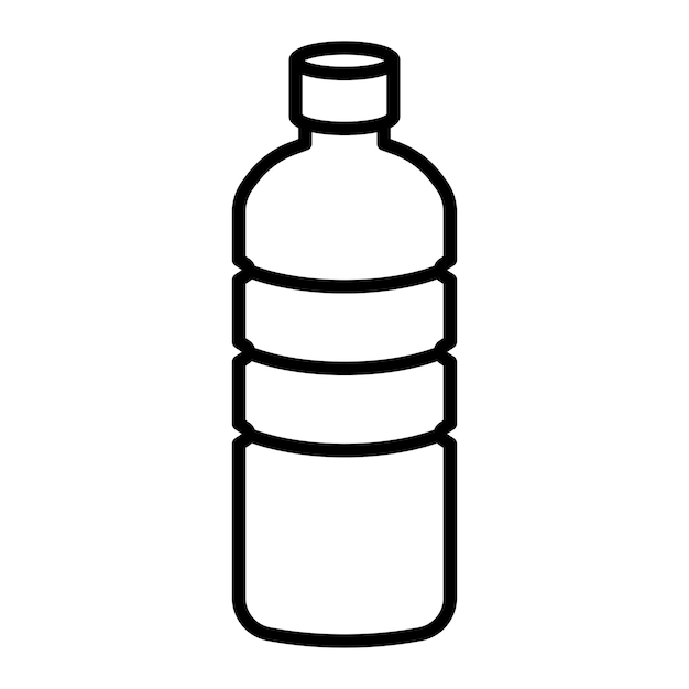 Premium vector funny bottle cartoon vector coloring page