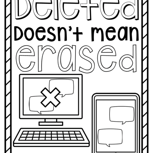 Digital citizenship coloring pages made by teachers