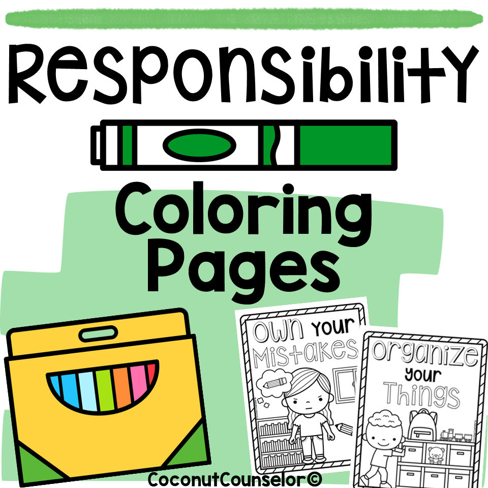 Responsibility coloring pages made by teachers