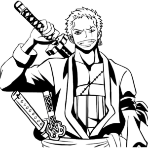 Roronoa zoro coloring pages printable for free download