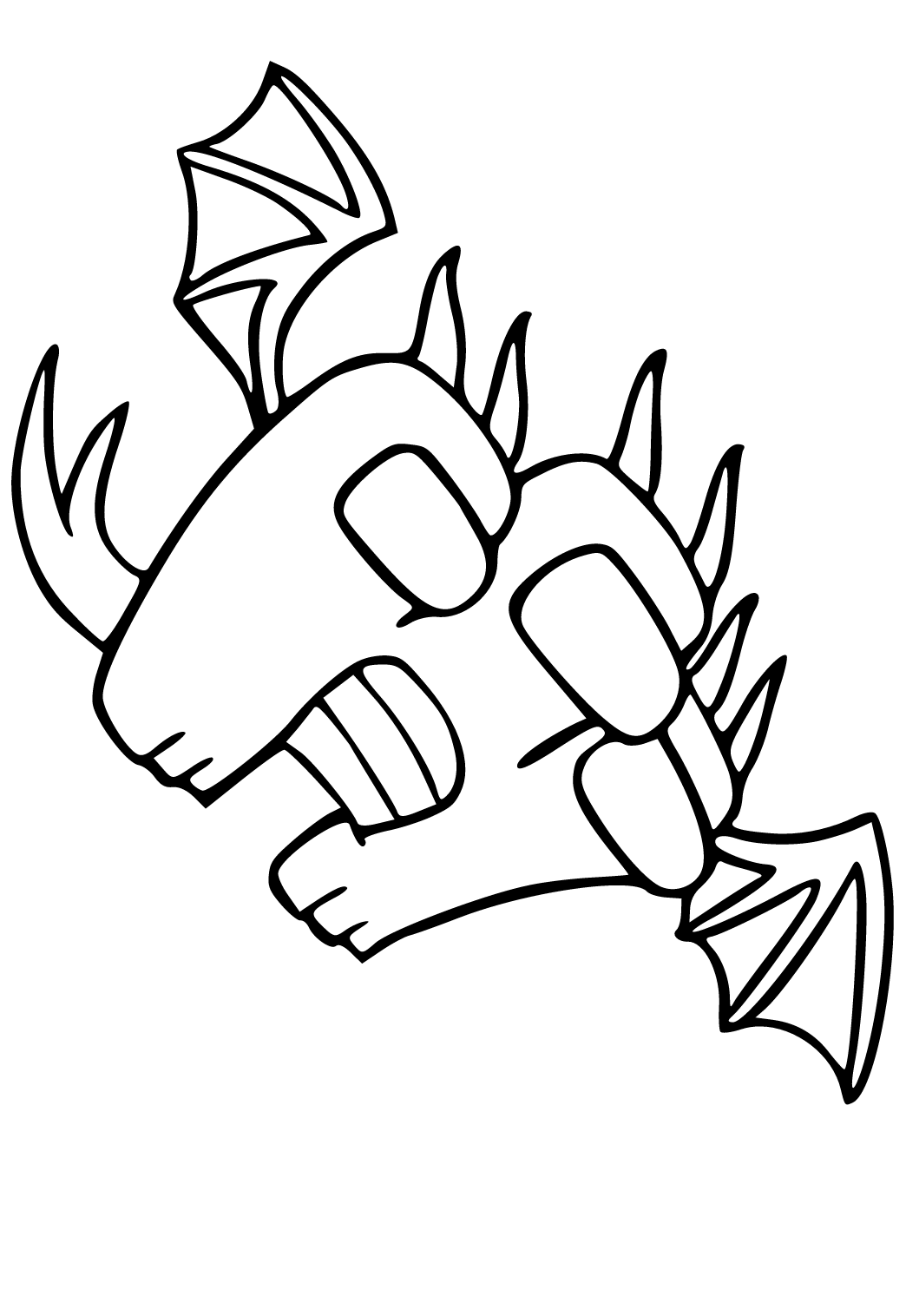 Free printable among us dragon coloring page sheet and picture for adults and kids girls and boys