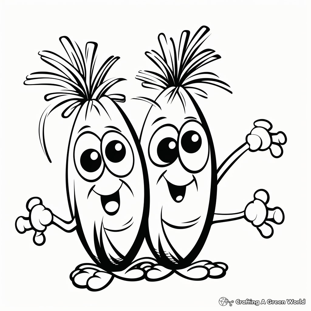 Peas coloring pages