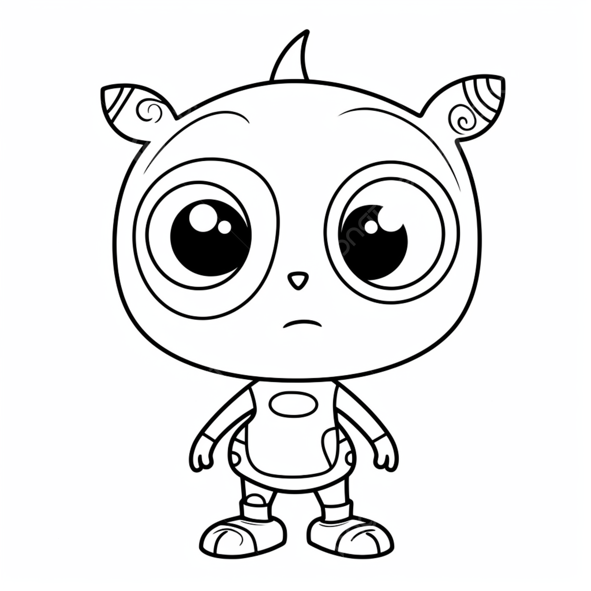 Characters cartoon coloring page png transparent images free download vector files