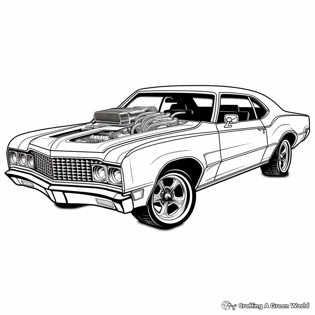 Muscle car coloring pages