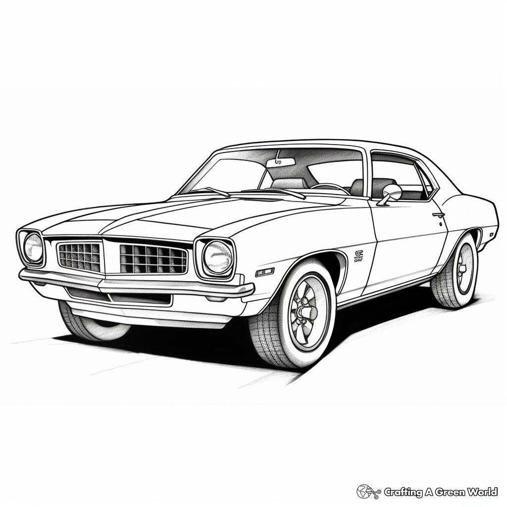 Classic car coloring pages