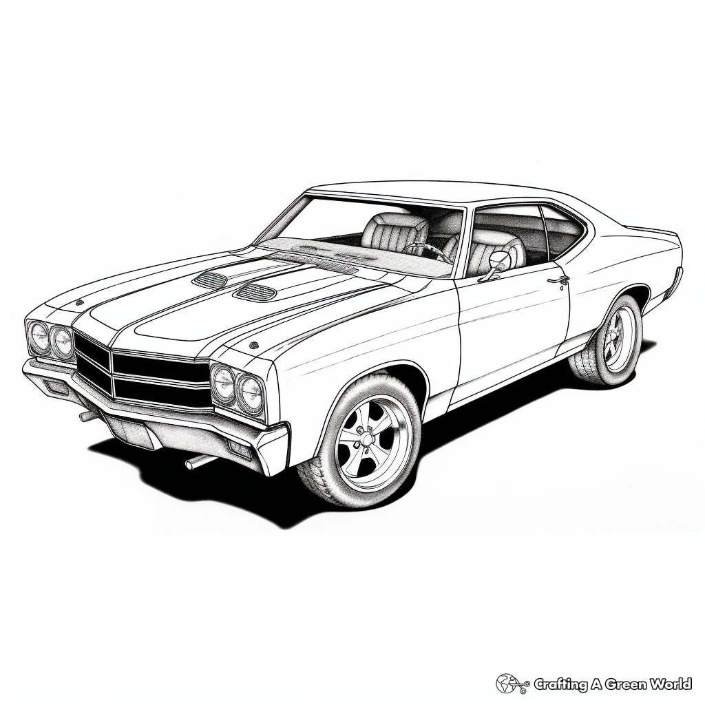 Muscle car coloring pages