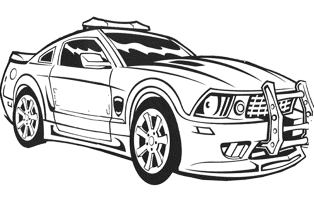 Dodge charger police car coloring pages