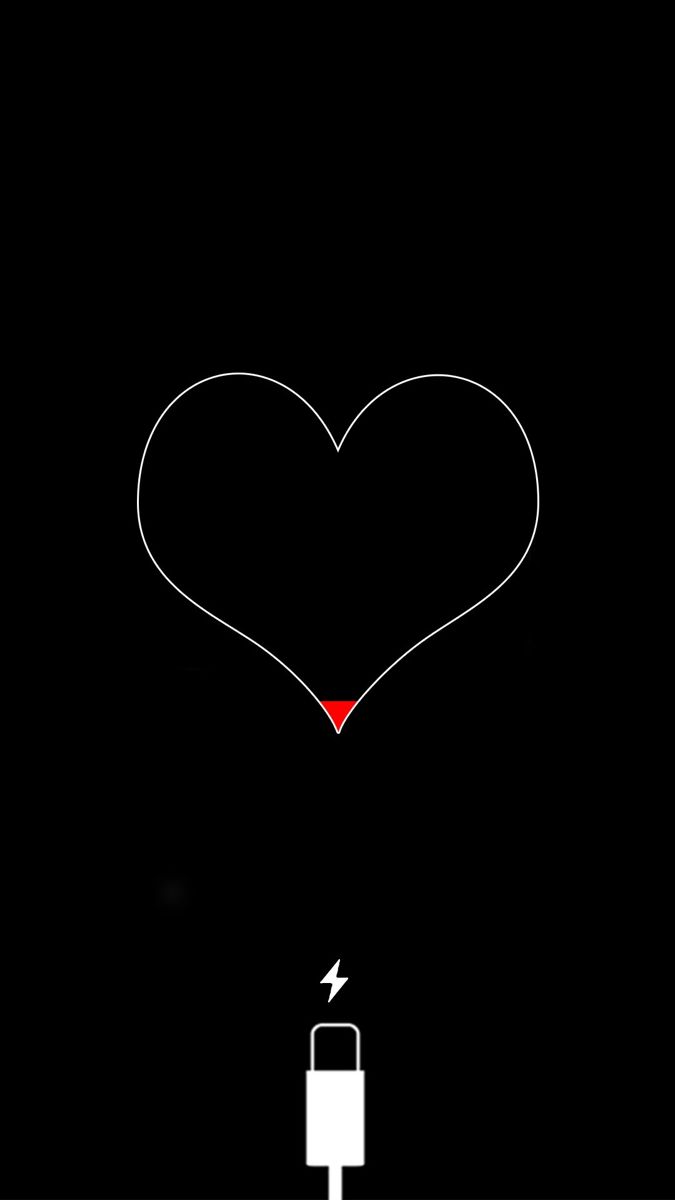 Charging heart minimal wallpaper heart wallpaper black wallpaper