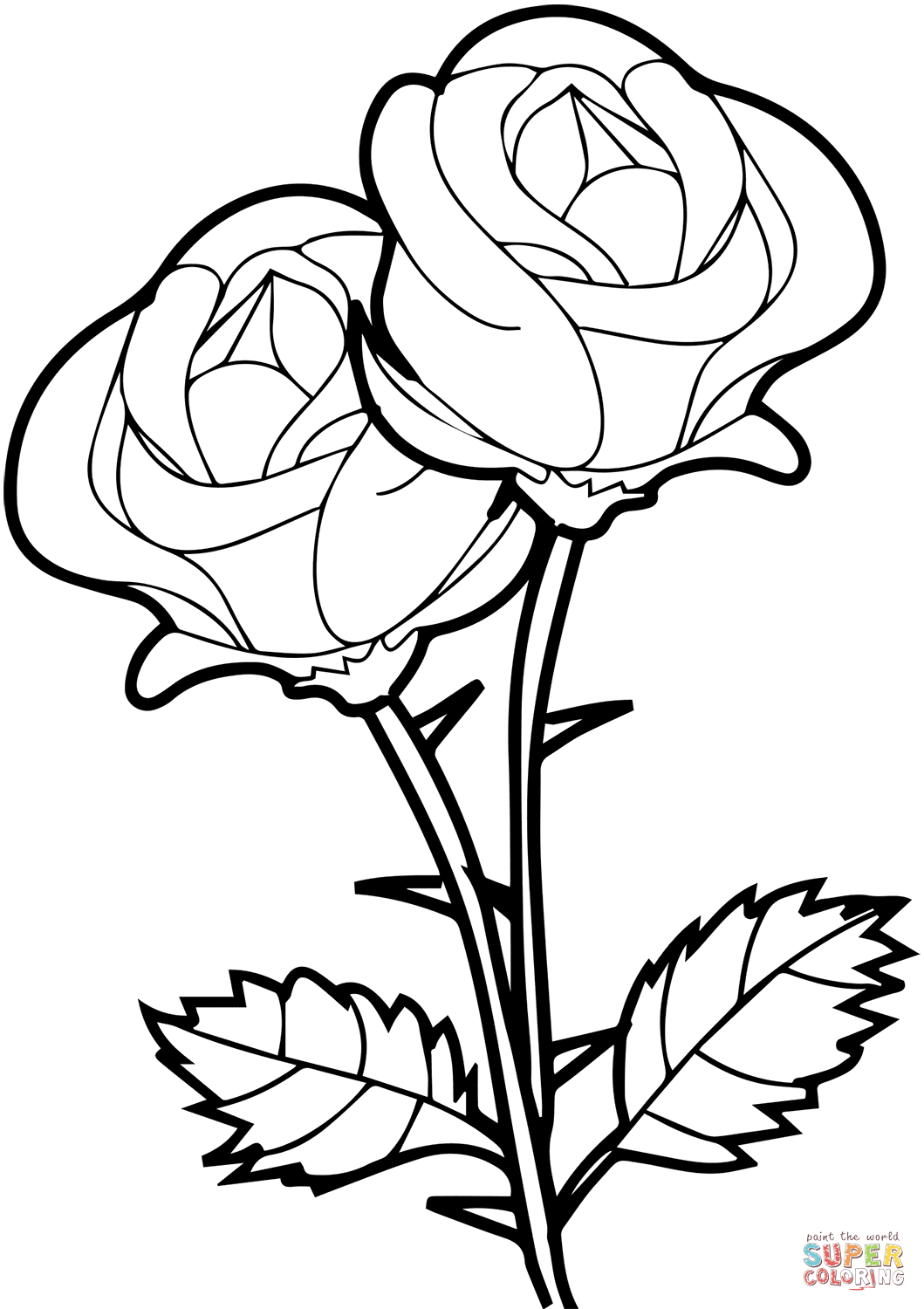 Roses coloring pages