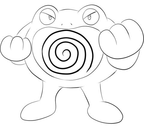 Poliwrath coloring page free printable coloring pages