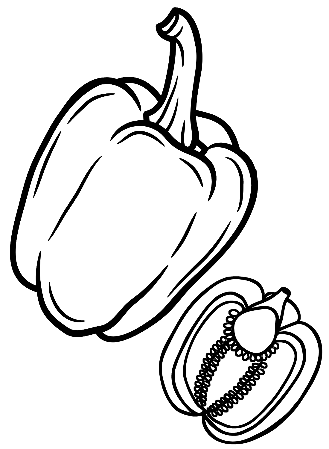 Bell pepper coloring pages printable for free download