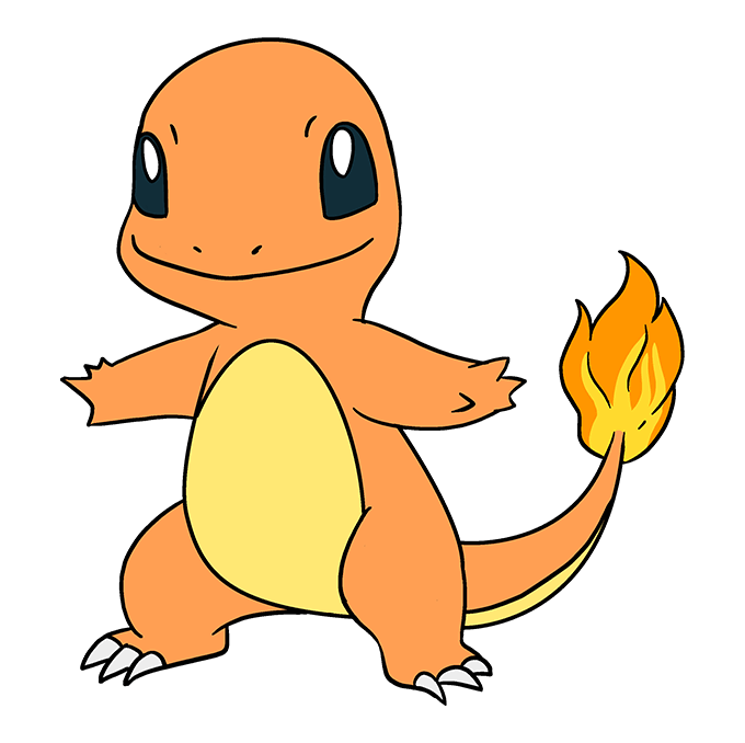 How to draw charmander from pokãmon