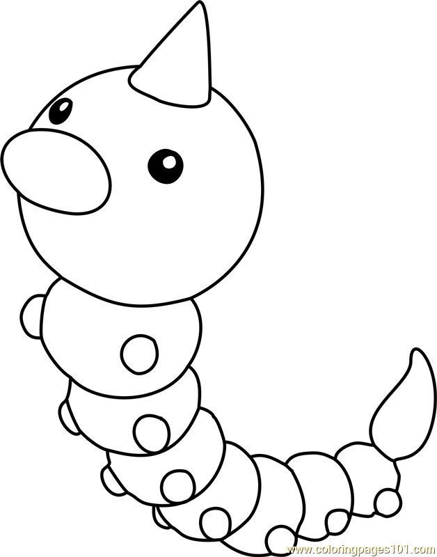 Weedle pokemon coloring page for kids