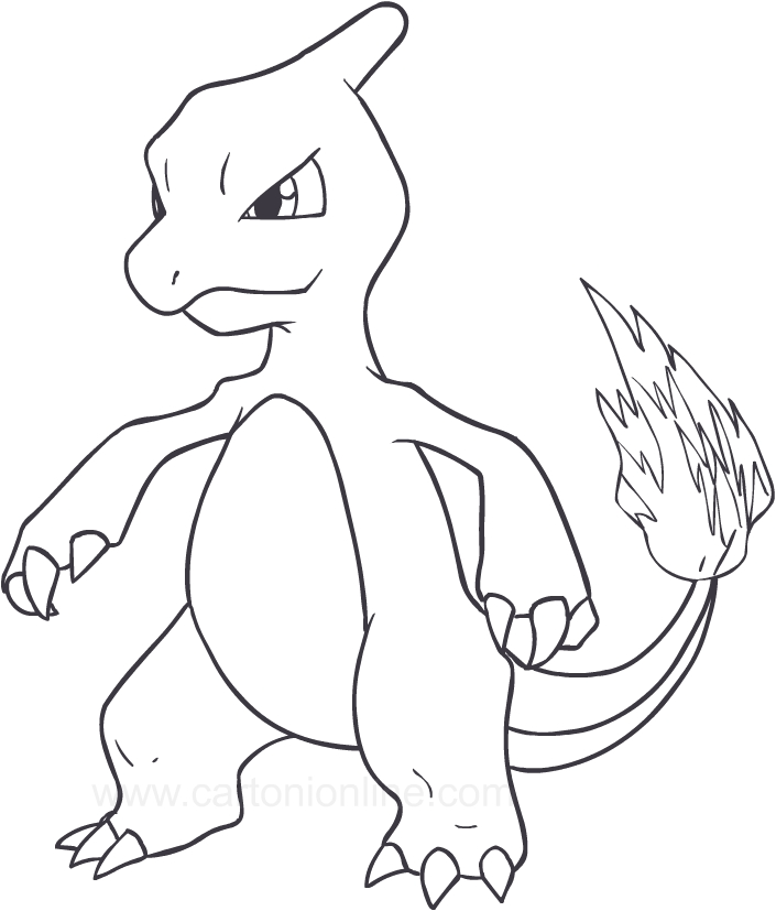 Kolorowanki charmeleon des pokemon pokemon pagine da colorare disney disegni da colorare