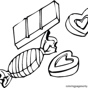 Candy coloring pages printable for free download