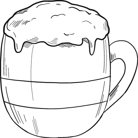 Hot chocolate coloring page free printable coloring pages