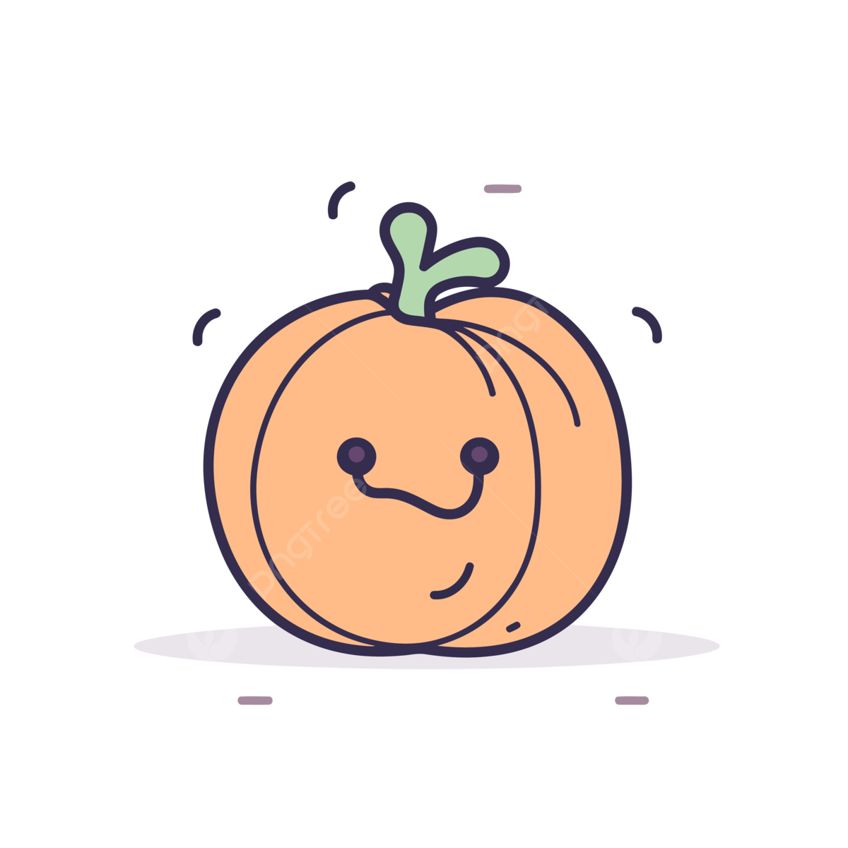 Pumpkin character with a smiley face premium vector a lineal icon depicting it s the great