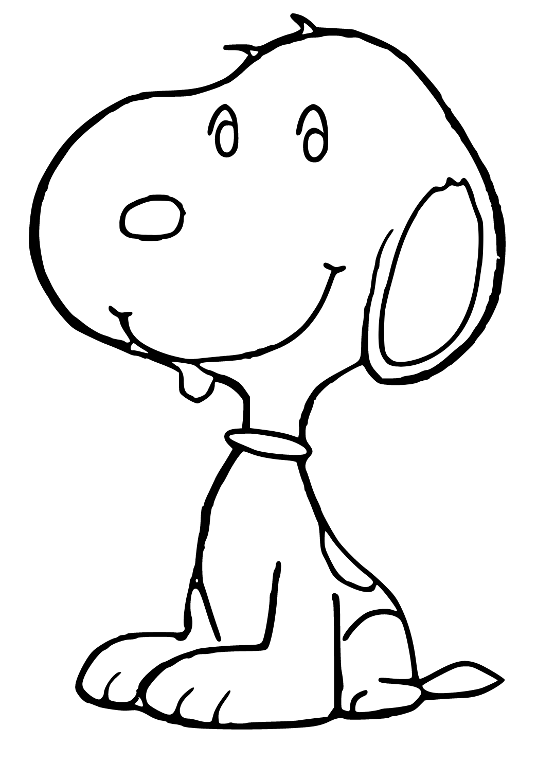 Free printable snoopy easy coloring page sheet and picture for adults and kids girls and boys