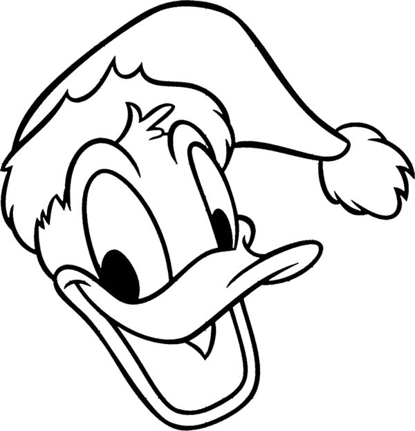 Donald duck wearing santa hat coloring pages christmas coloring pages coloring pages santa coloring pages