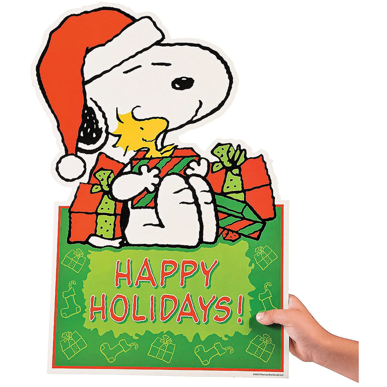 Peanuts characters charlie brown snoopy linus lucy and woodstock large christmas cut outs wall decorations