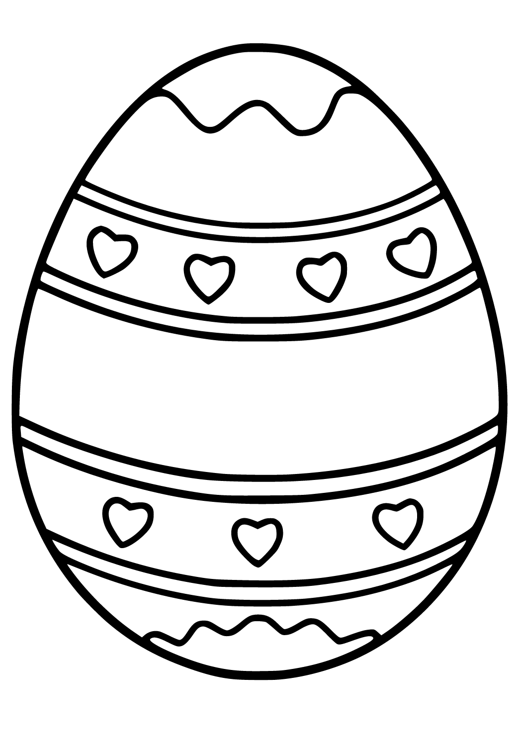 Free printable easter egg simple coloring page sheet and picture for adults and kids girls and boys